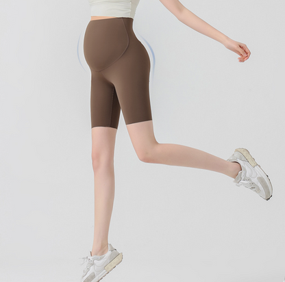 Plus Size Maternity Yoga Pants Seamless Shorts