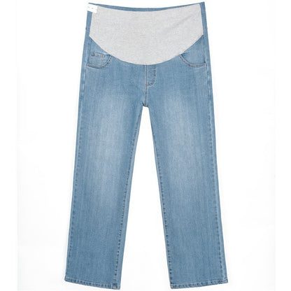 Plus Size Maternity Denim Wide Leg Pants - Plus Size XL-4XL - View 3