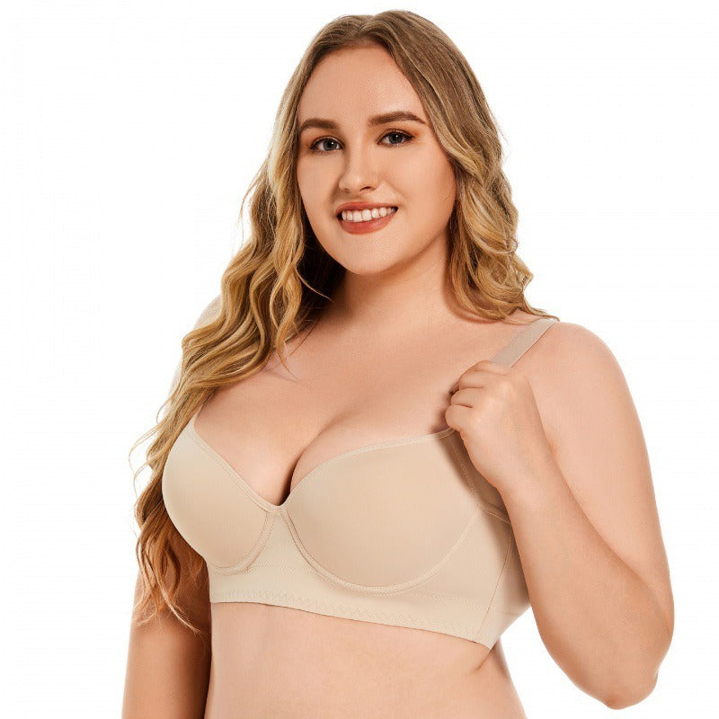 Plus Size Underwire Bra with Back Beauty Support