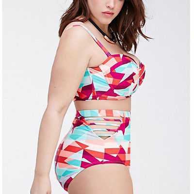 Plus Size High Waist Bikini Swimwear