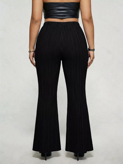 Plus Size High Waist Flare Pants - Plus Size XL-4XL - View 8