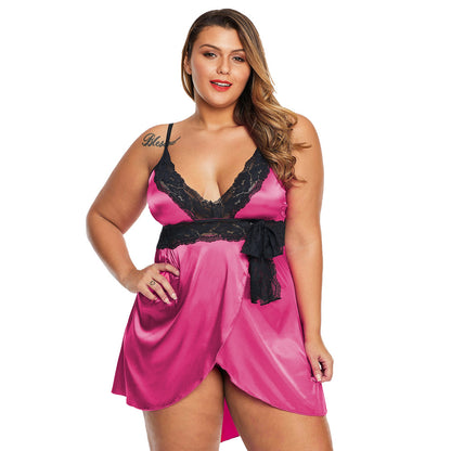 Plus Size Sexy Lace Pajama Set for Women - Plus Size XL-4XL - View 7