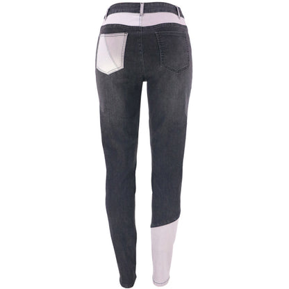 Plus Size High Waist Denim Splicing Skinny Pants