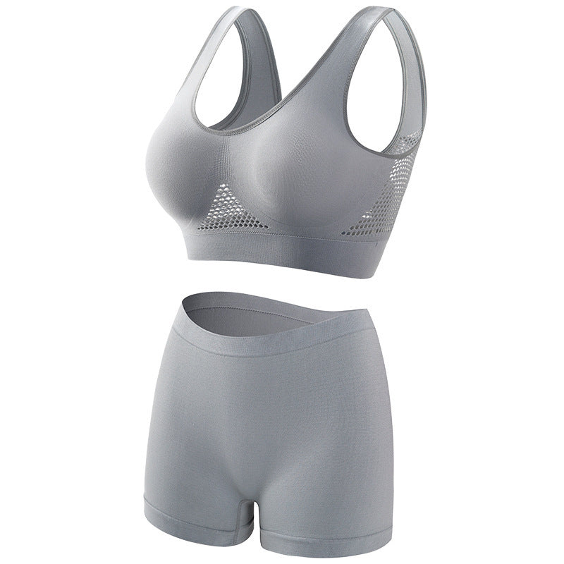 Plus Size Seamless Sports Bra Set
