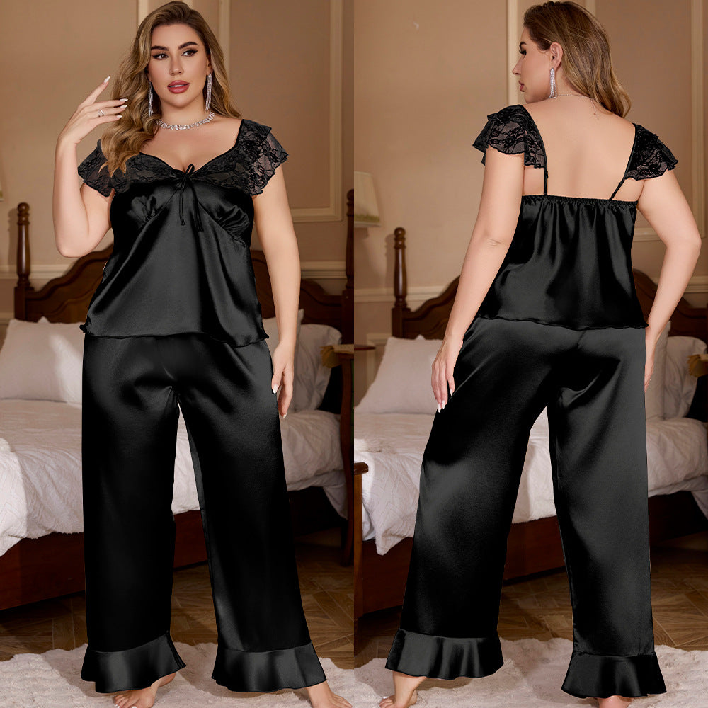 Plus Size Pajamas Women's Summer Loungewear Set