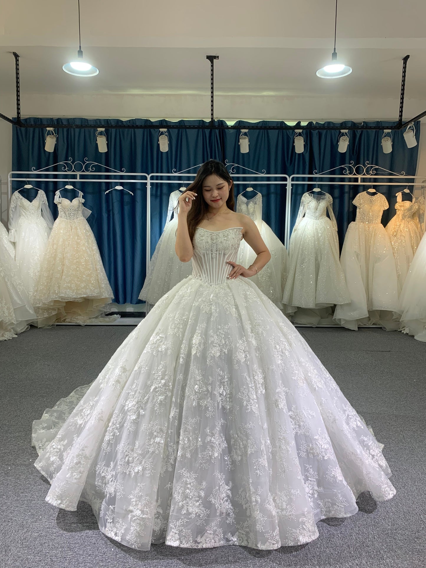 Plus Size Strapless Ball Gown Wedding Dress - Plus Size XL-4XL