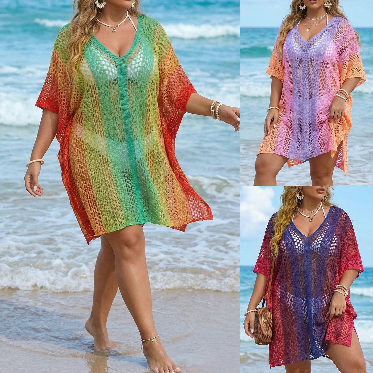 Plus Size Beach Vacation Cover-Up Dress