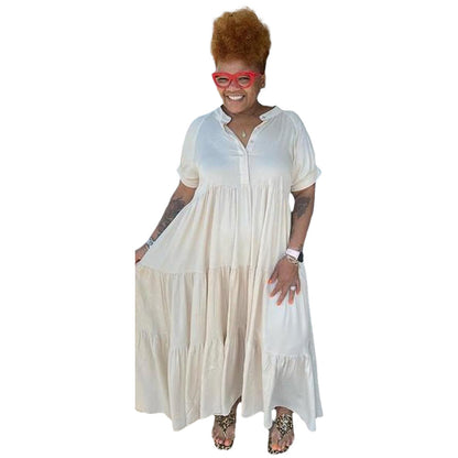 plus-size-casual-button-dress
