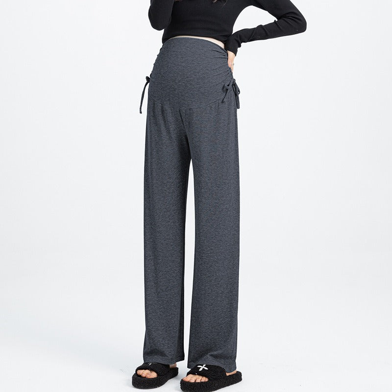 Plus Size Maternity Wide Leg Drawstring Pants