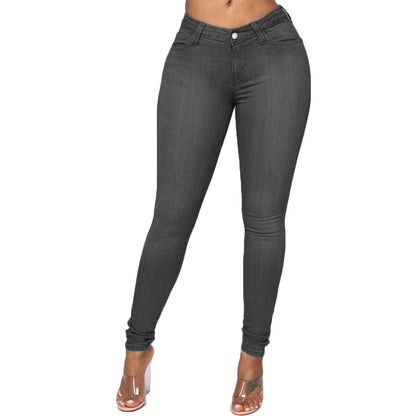 Plus Size High Waist Stretch Skinny Jeans Hip Lifting