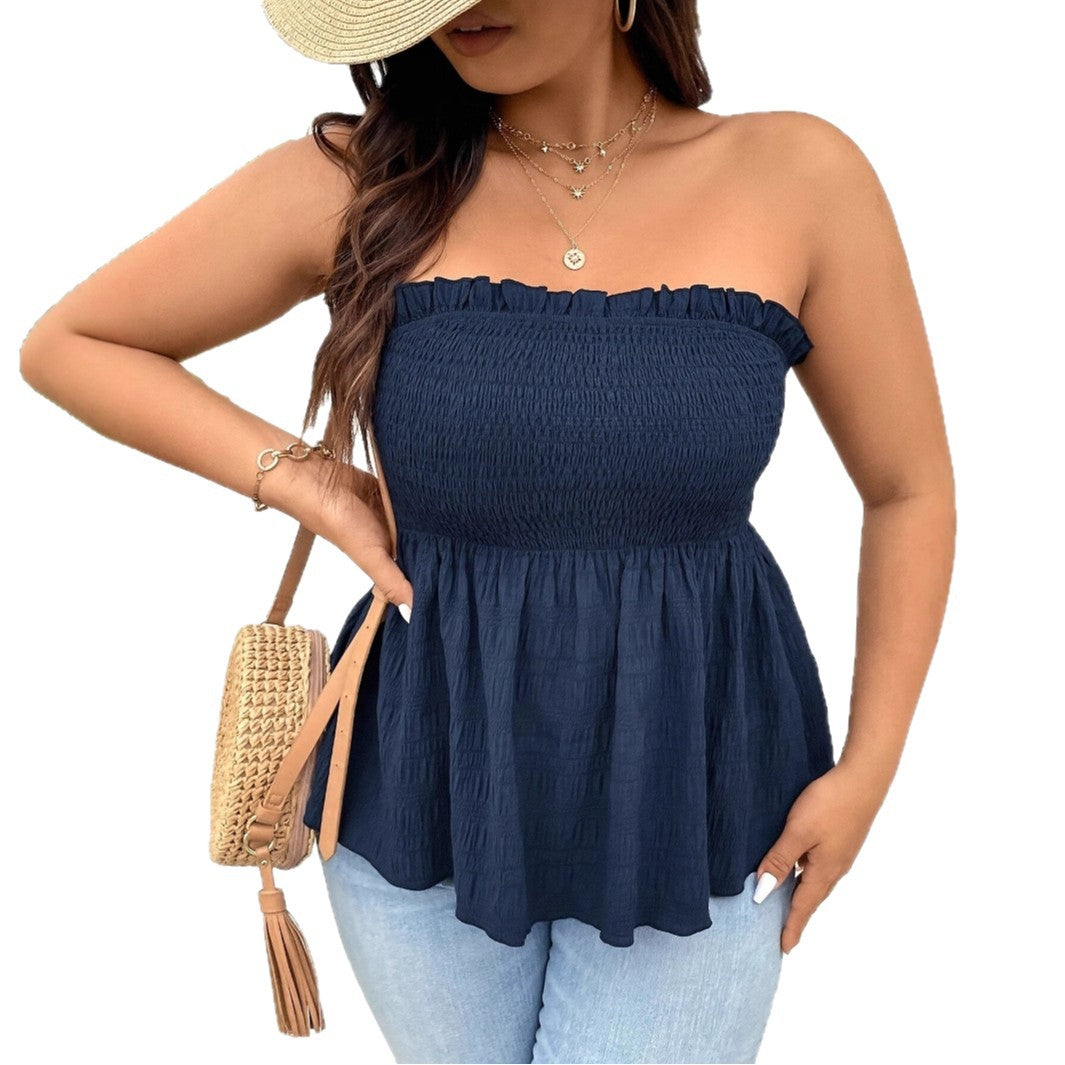 Plus Size Ruffled Off-Shoulder Top - Plus Size XL-4XL - View 5