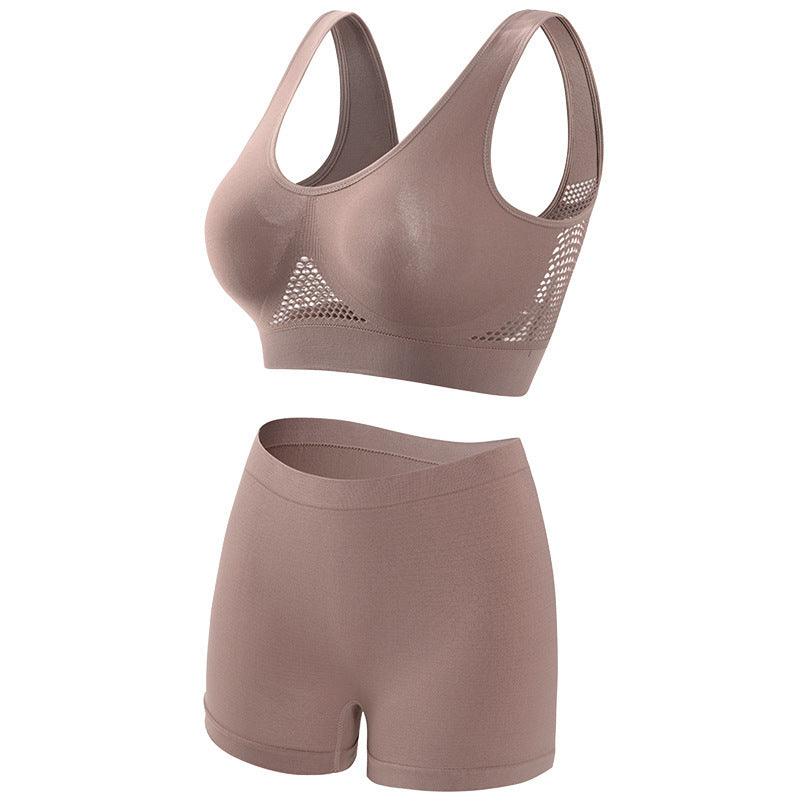 Plus Size Seamless Sports Bra Set
