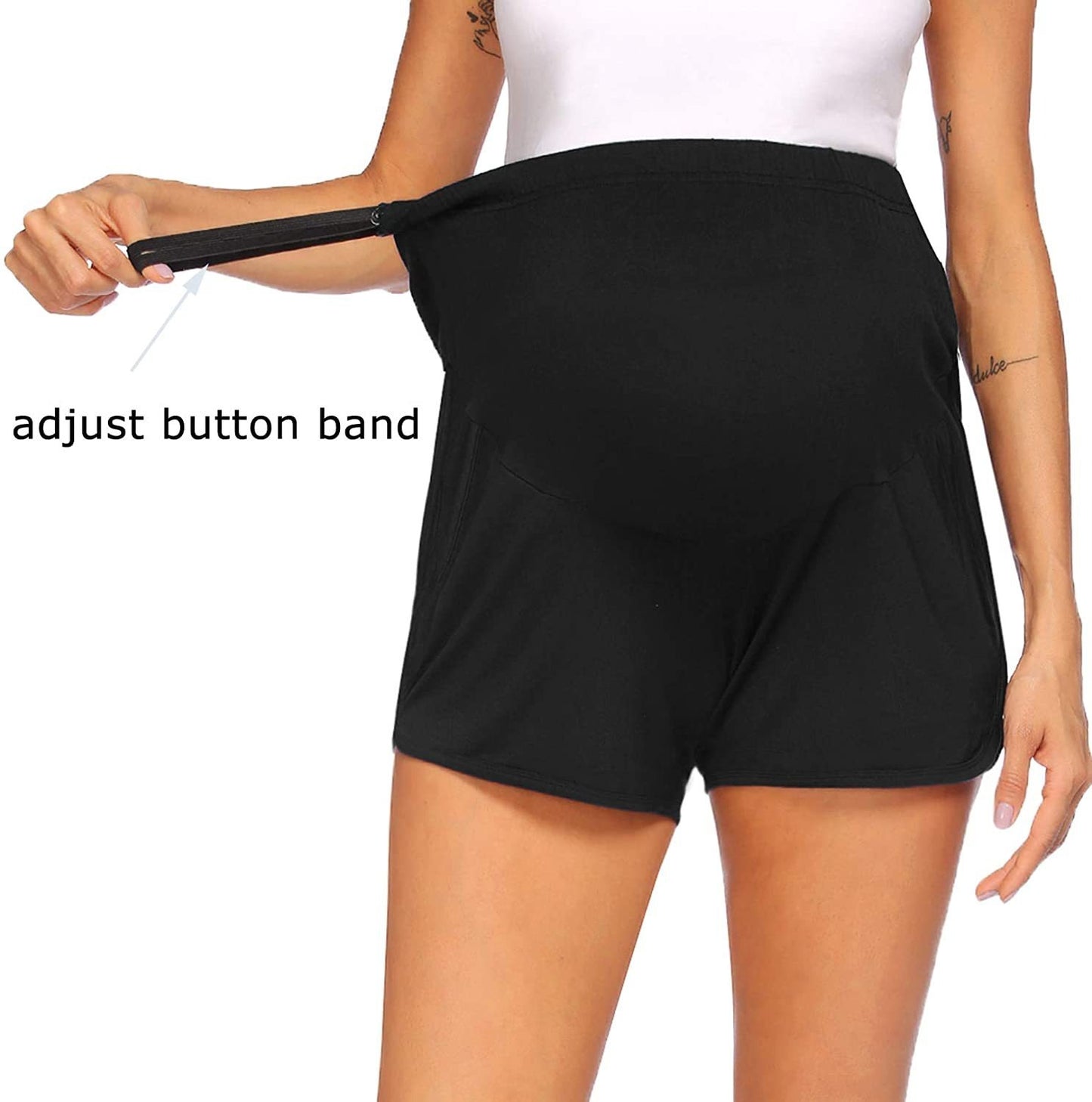 Plus Size Pregnant Women's Pants Solid Color