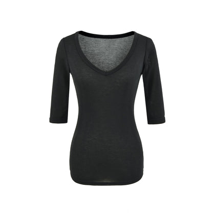 Plus Size V-Neck Short Sleeve T-Shirt