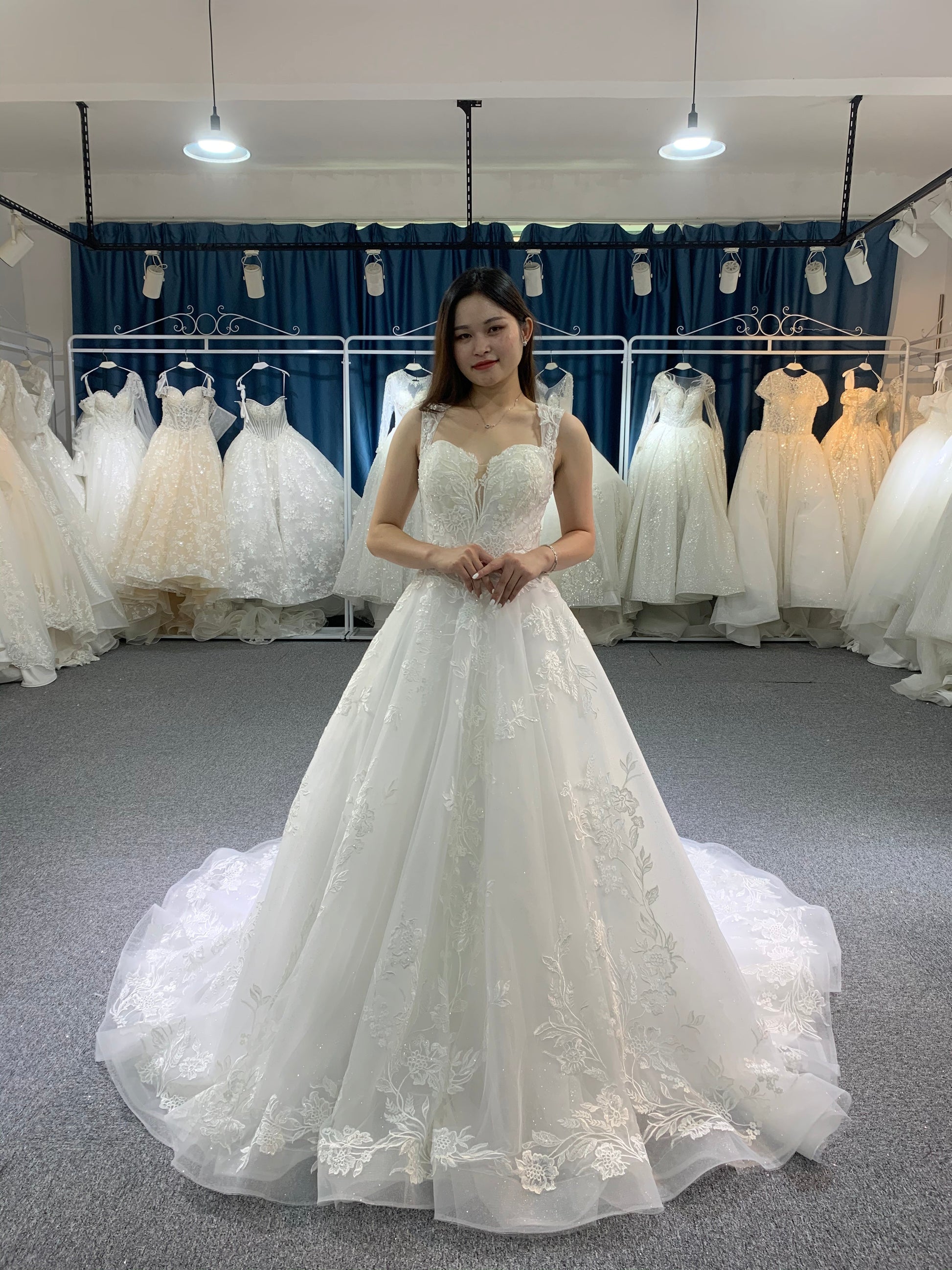 Plus Size Sweetheart Sleeveless Wedding Dress - Plus Size XL-4XL
