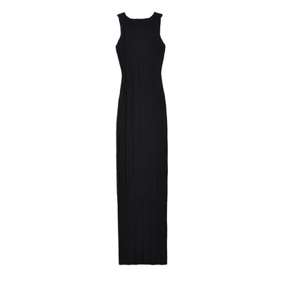 Plus Size Summer Sleeveless Elegant Knitted Maxi Dress
