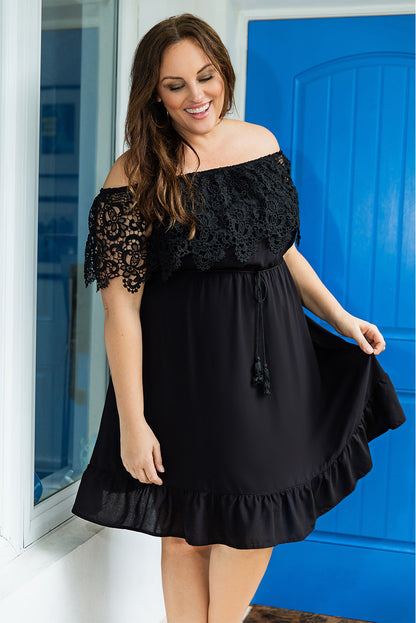 plus-size-off-shoulder-lace-dress