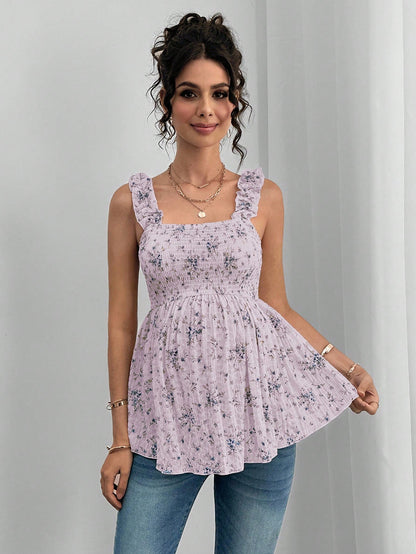 Plus Size Printed Halter Maternity Top A-Line - Plus Size Clothing