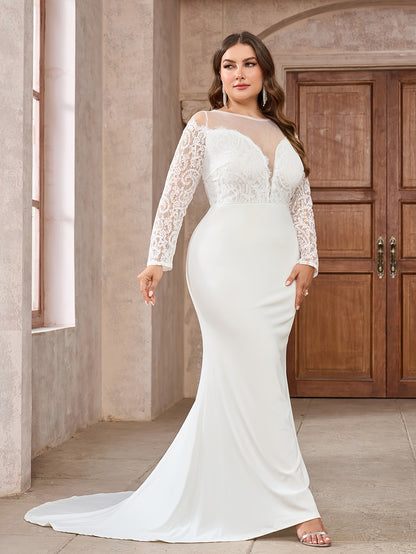 Plus Size Elegant Bridal Gown - Plus Size XL-4XL - View 4