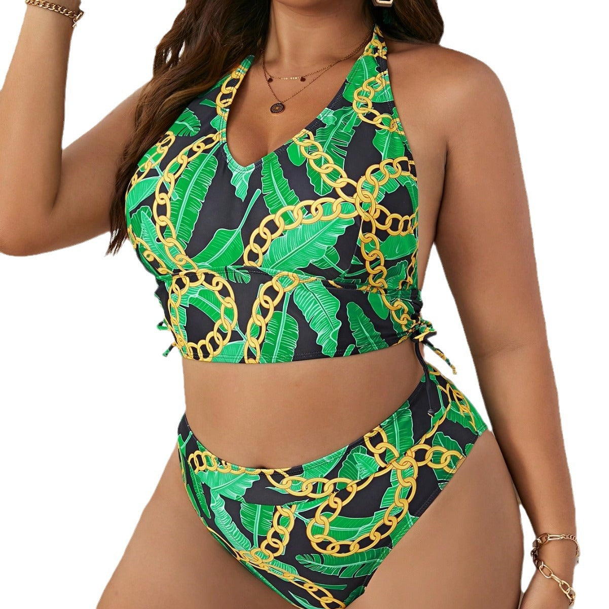 Plus Size Polka Dot Bikini Two-Piece Swimwear