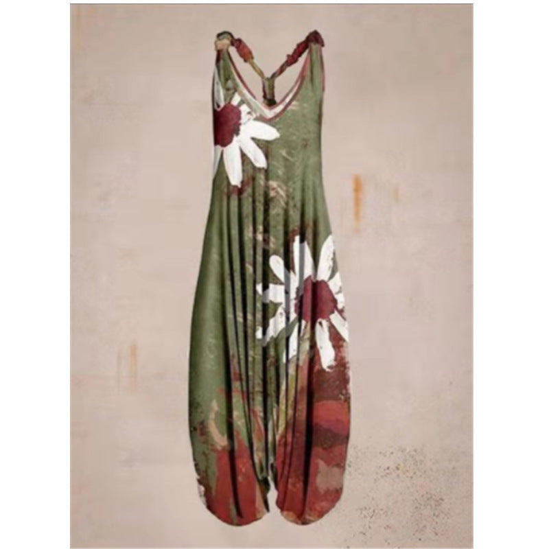 Plus Size Wide-Leg Suspender Jumpsuit