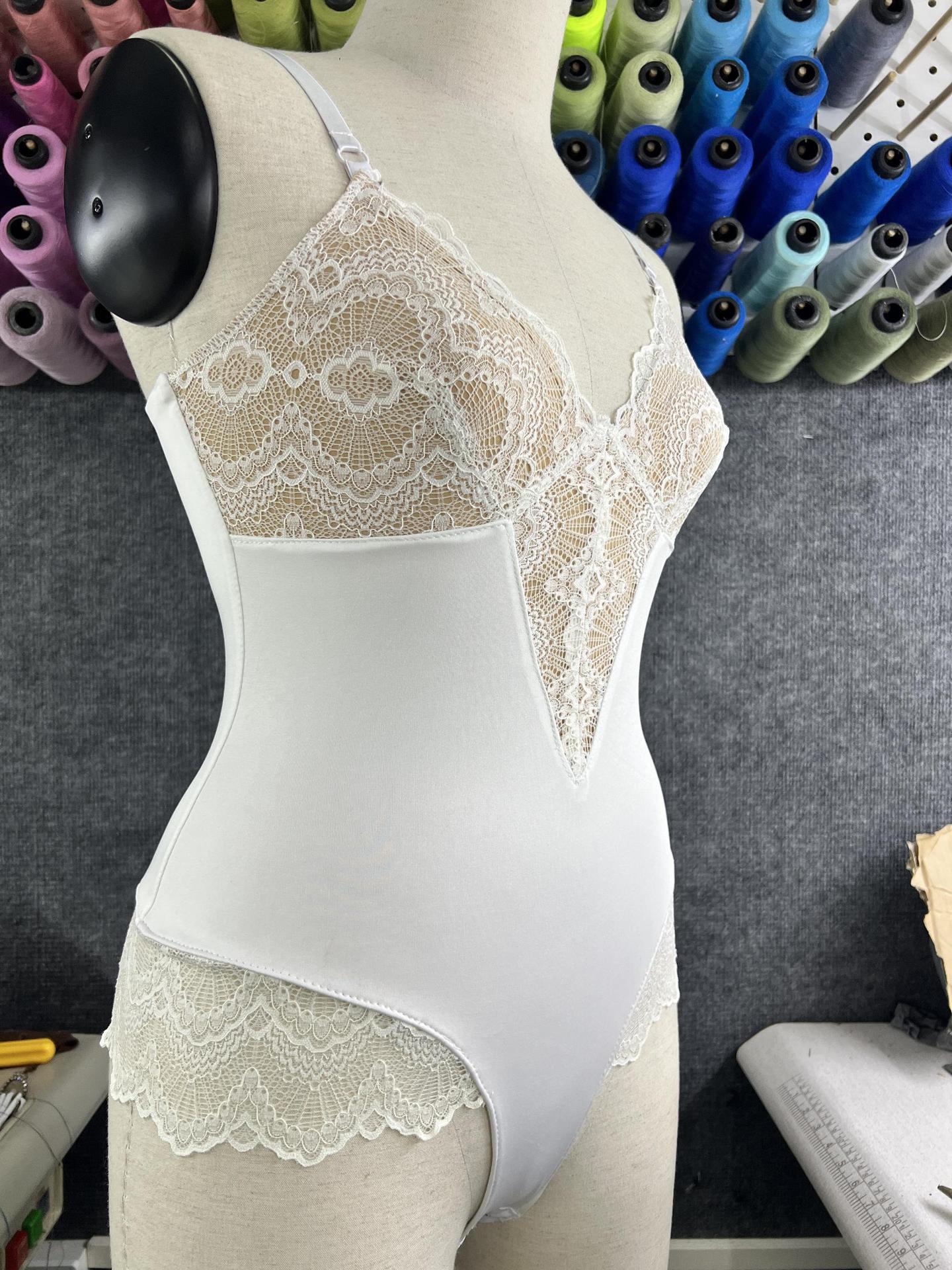Plus Size Lace Strap Bodysuit Jumpsuit