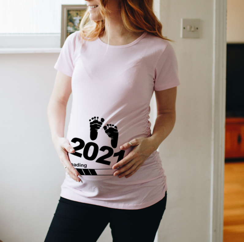 Plus Size Baby Loading Maternity T Shirt