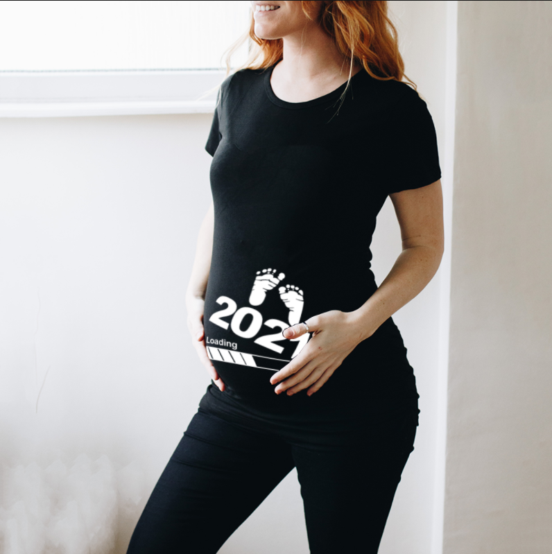 Plus Size Baby Loading Maternity T Shirt
