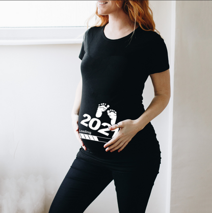 Plus Size Baby Loading Maternity T Shirt - Plus Size XL-4XL - View 5