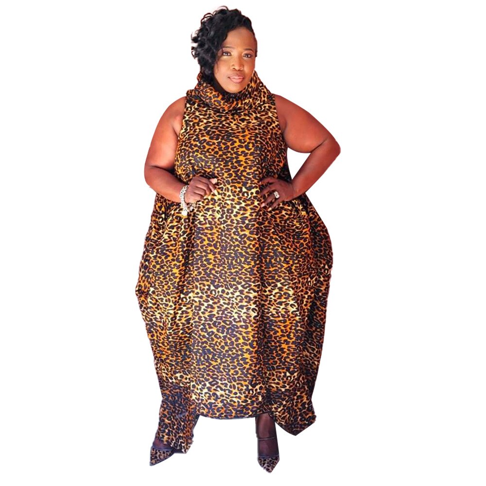 Plus Size Irregular Loose Turtleneck Maxi Dress