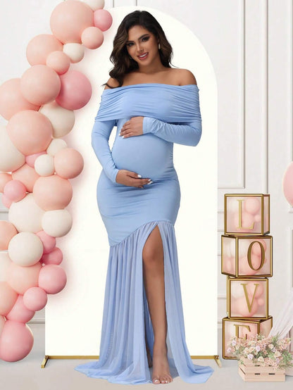 Plus Size Elegant Bodycon Maternity Dress - Plus Size XL-4XL - View 6