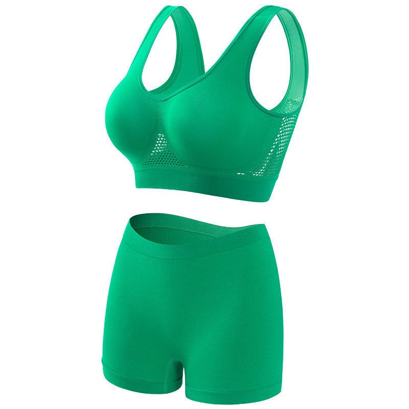 Plus Size Seamless Sports Bra Set