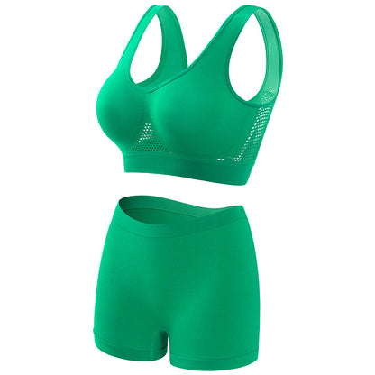 Plus Size Seamless Sports Bra Set