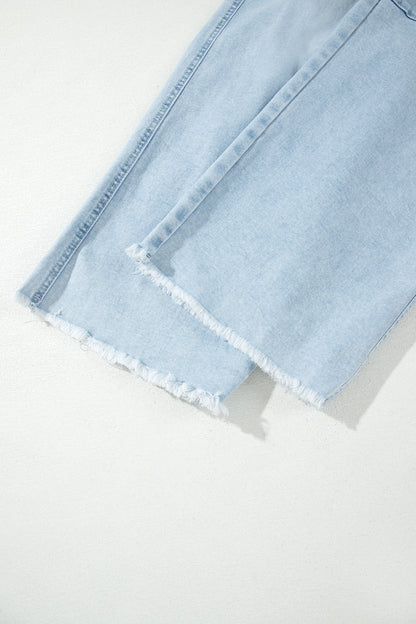 Plus Size Seam Detail Patch Pocket Shift Jeans - Plus Size Clothing