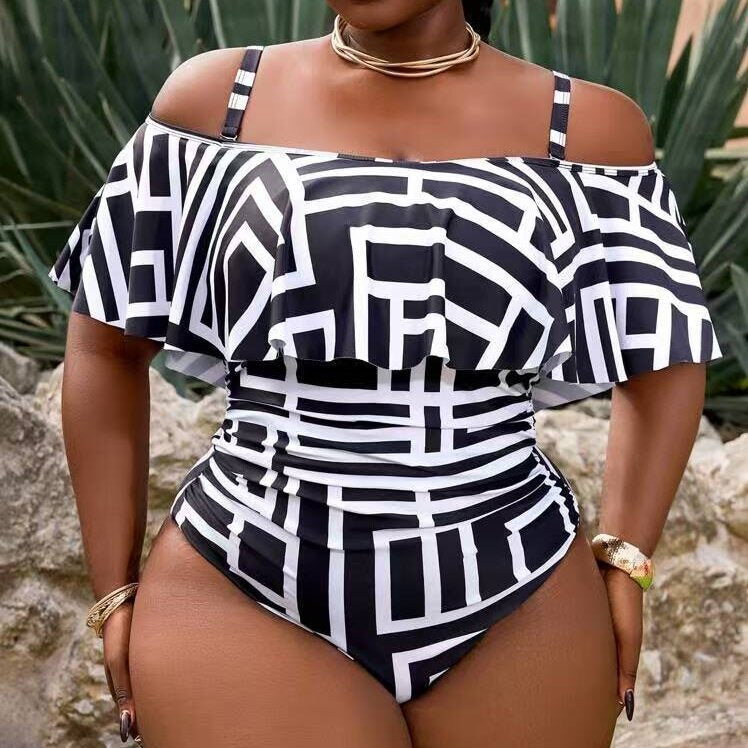 Plus Size Tummy-Control One-Piece Swimsuit