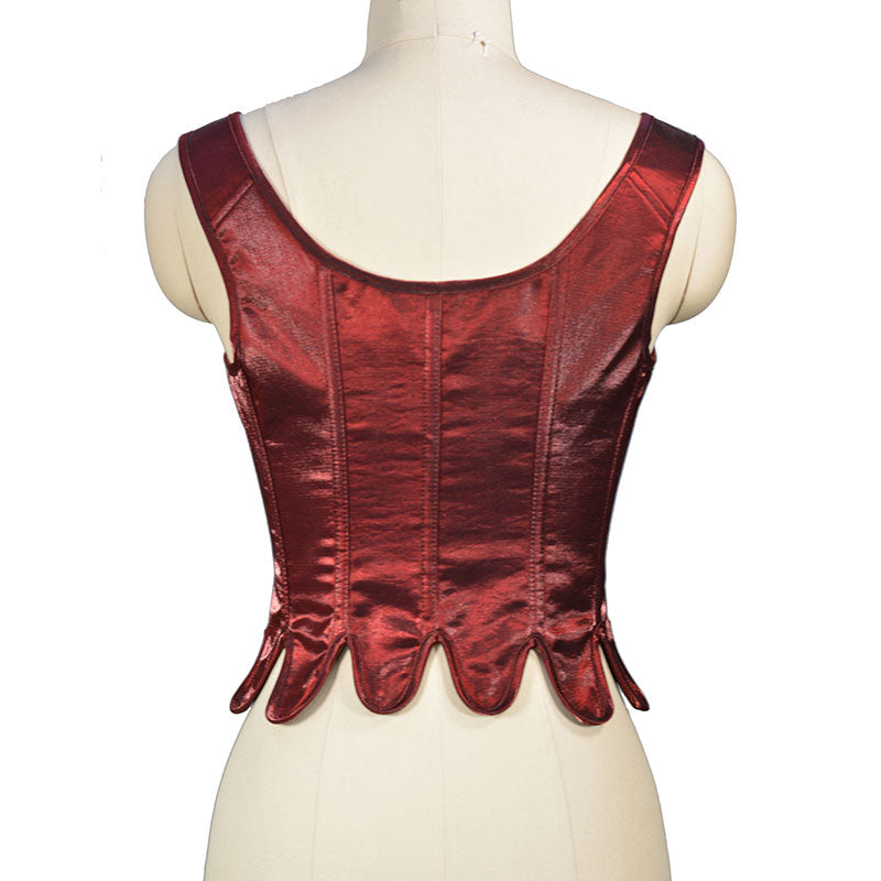 Plus Size Wedding Satin Crimson Dress