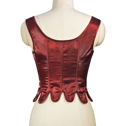 Plus Size Wedding Satin Crimson Dress
