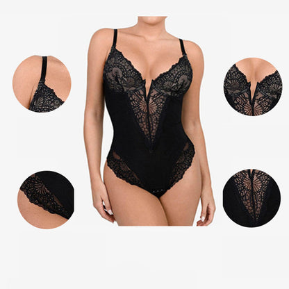 Plus Size Lace Shapewear Bodysuit - Plus Size XL-4XL - View 3