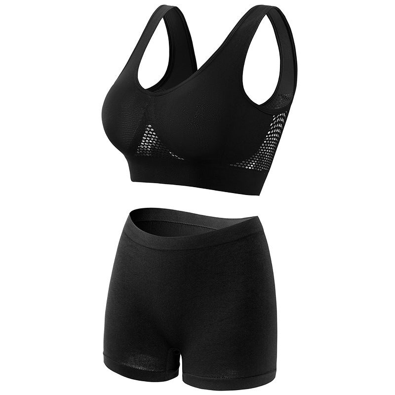 Plus Size Seamless Sports Bra Set