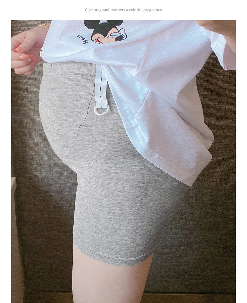Plus Size Maternity Safety Pants High Waist 3/4 Modal