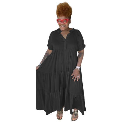 plus-size-casual-button-dress