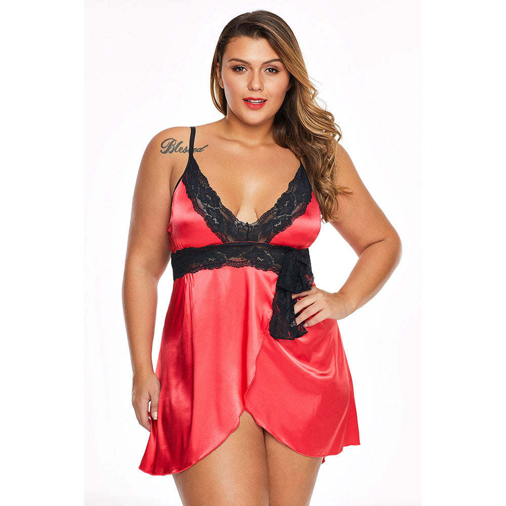 Plus Size Sexy Lace Pajama Set for Women - Plus Size XL-4XL - View 10