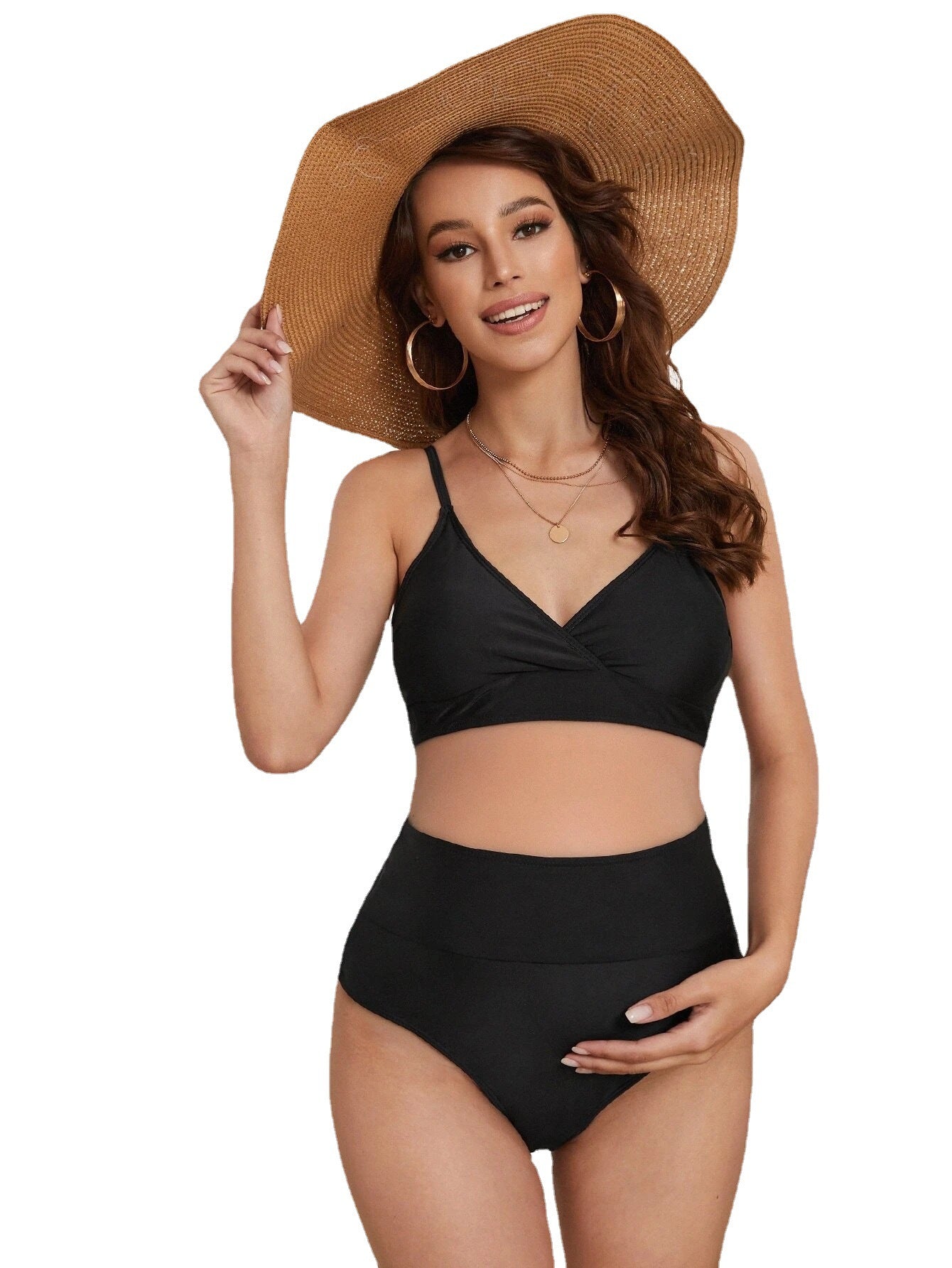 Plus Size Maternity Swimwear Black