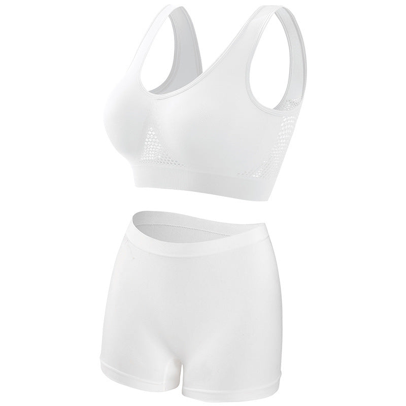 Plus Size Seamless Sports Bra Set