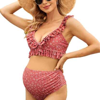 Plus Size Maternity One-Piece Swimsuit - Plus Size XL-4XL - View 5