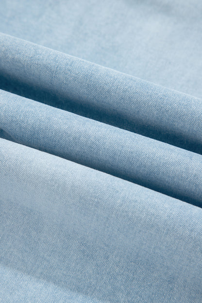 Plus Size Seam Detail Patch Pocket Shift Jeans - Plus Size Clothing