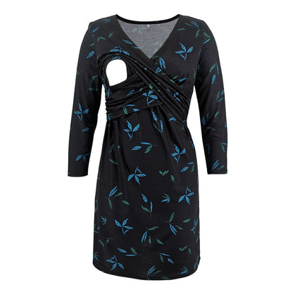 Plus Size Maternity Breastfeeding Dress — back view
