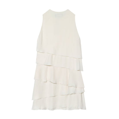 Plus Size Layered Decorative Short Dress