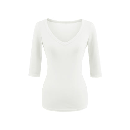 Plus Size V-Neck Short Sleeve T-Shirt
