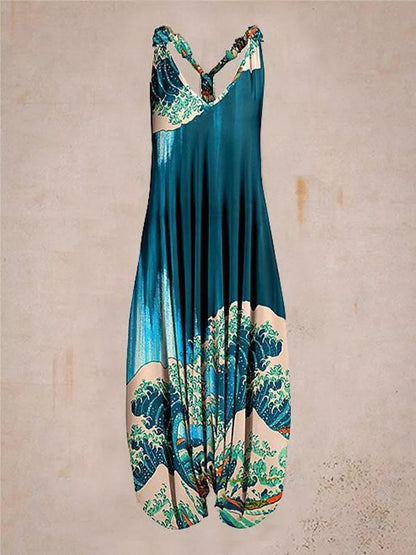 Plus Size Wide-Leg Suspender Jumpsuit